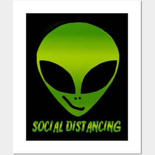 Alien social distancing Posters and Art